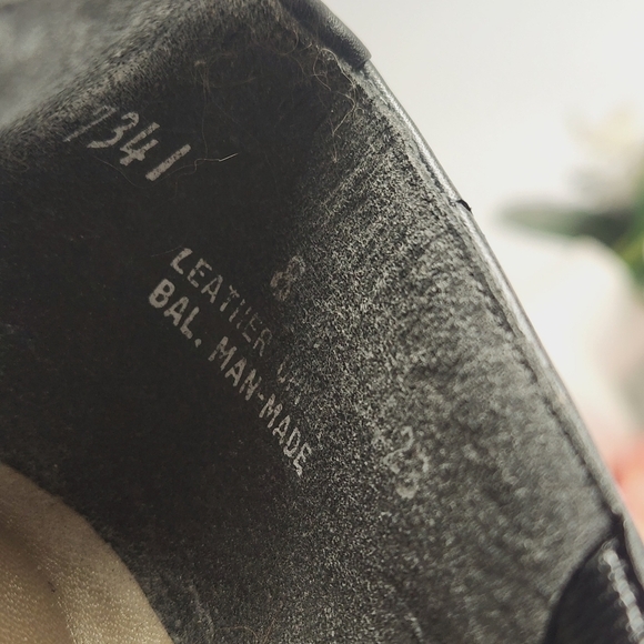 VINTAGE Magdesians Black Leather Block Heed Slip on Shoes Size: 8 - Picture 12 of 13